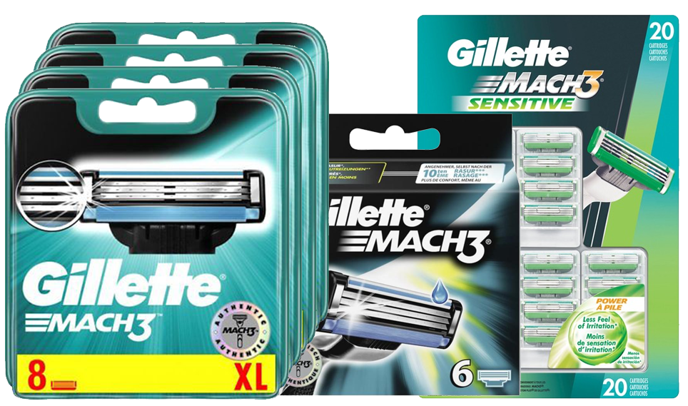 Gillette Mach 3 scheermesjes aanbiedingen | Tot 78%