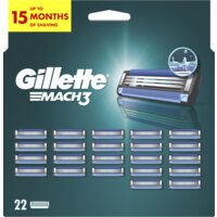 Gillette Mach 3 scheermesjes | 22 stuks