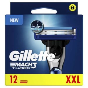 Gillette Mach 3 Turbo scheermesjes | 12 stuks