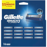 Gillette Mach 3 Turbo scheermesjes | 16 stuks