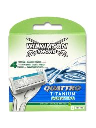 Wilkinson Quattro Titanium scheermesjes | 8 stuks